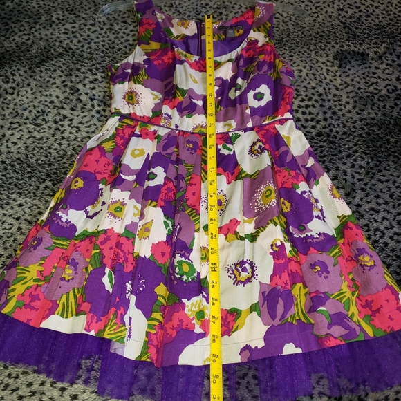 Floral Midi Dress with Tulle detail - Picture 4 of 6